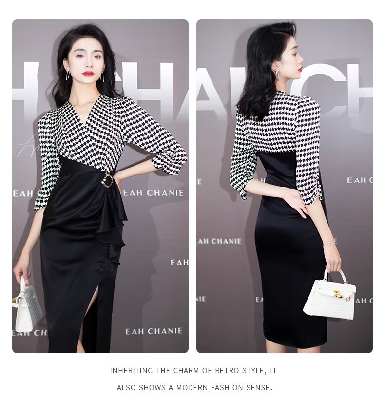 ĐẦM PHỐI LỤA HỌA TIẾT CAO CẤP D111